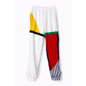 Vintage BRAETAN White Multi-color Track Pants & Joggers